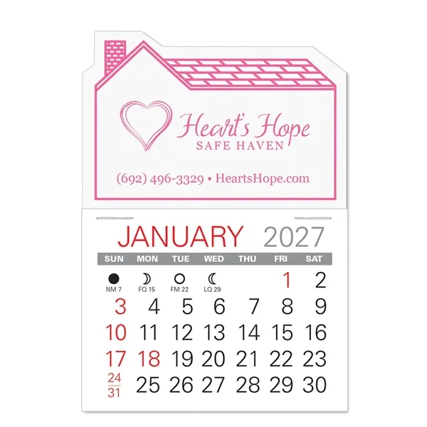 House Shape Value Stick Vinyl Self-Adhesive Calendars stick anywhere in 24... from ASI 95280 Warwick Publishing Co / Warwick