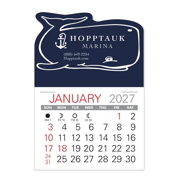 Whale Shape Value Stick Vinyl Self-Adhesive Calendars stick anywhere in 24... from ASI 95280 Warwick Publishing Co / Warwick