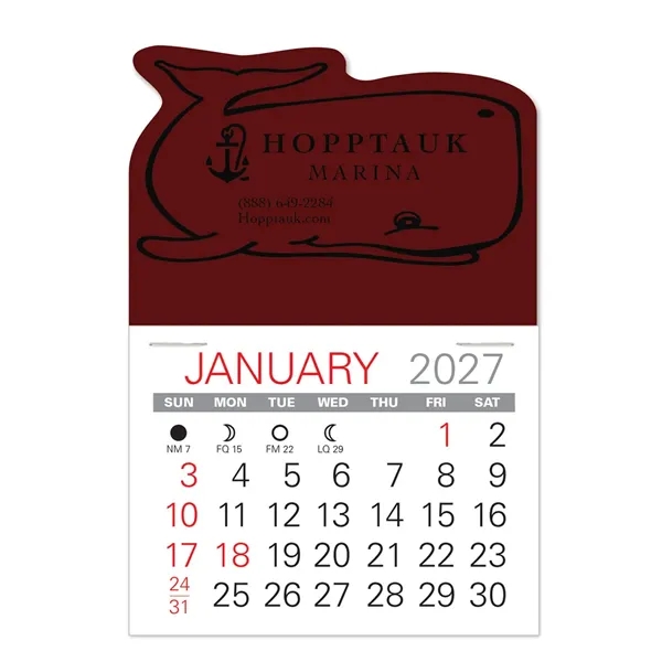 Whale Shape Value Stick Vinyl Self-Adhesive Calendars stick anywhere in 24... from ASI 95280 Warwick Publishing Co / Warwick