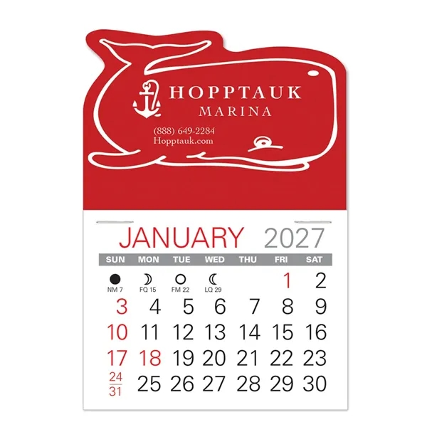 Whale Shape Value Stick Vinyl Self-Adhesive Calendars stick anywhere in 24... from ASI 95280 Warwick Publishing Co / Warwick