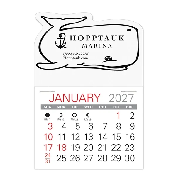 Whale Shape Value Stick Vinyl Self-Adhesive Calendars stick anywhere in 24... from ASI 95280 Warwick Publishing Co / Warwick