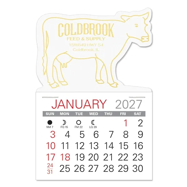 Cow Shape Value Stick Vinyl Self-Adhesive Calendars stick in 24 shapes... from ASI 95280 Warwick Publishing Co / Warwick