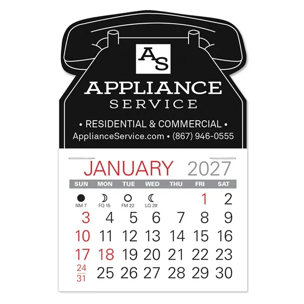 Phone Shape Value Stick Vinyl Self-Adhesive Calendars stick in 24 shapes... from ASI 95280 Warwick Publishing Co / Warwick