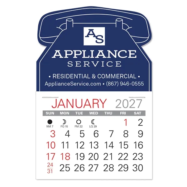 Phone Shape Value Stick Vinyl Self-Adhesive Calendars stick in 24 shapes... from ASI 95280 Warwick Publishing Co / Warwick