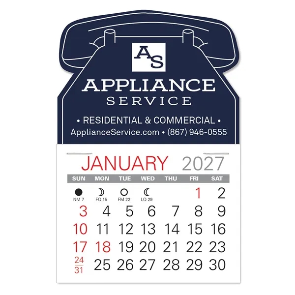 Phone Shape Value Stick Vinyl Self-Adhesive Calendars stick in 24 shapes... from ASI 95280 Warwick Publishing Co / Warwick