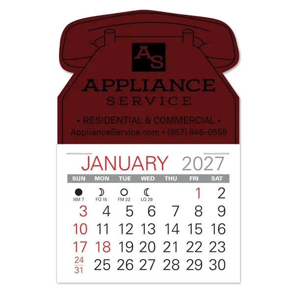Phone Shape Value Stick Vinyl Self-Adhesive Calendars stick in 24 shapes... from ASI 95280 Warwick Publishing Co / Warwick