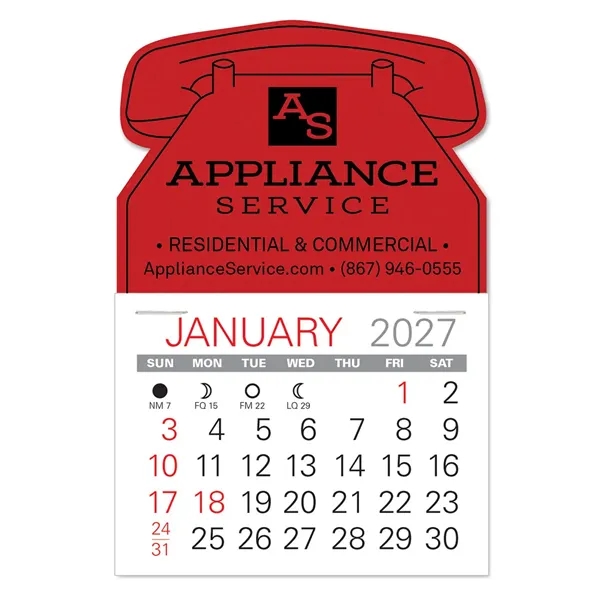Phone Shape Value Stick Vinyl Self-Adhesive Calendars stick in 24 shapes... from ASI 95280 Warwick Publishing Co / Warwick