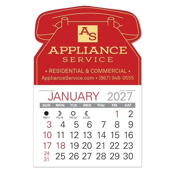 Phone Shape Value Stick Vinyl Self-Adhesive Calendars stick in 24 shapes... from ASI 95280 Warwick Publishing Co / Warwick