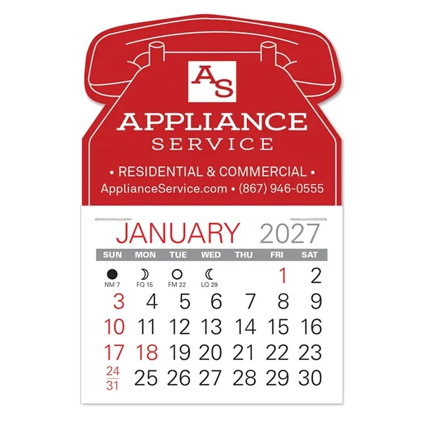 Phone Shape Value Stick Vinyl Self-Adhesive Calendars stick in 24 shapes... from ASI 95280 Warwick Publishing Co / Warwick