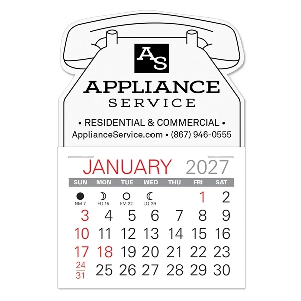 Phone Shape Value Stick Vinyl Self-Adhesive Calendars stick in 24 shapes... from ASI 95280 Warwick Publishing Co / Warwick