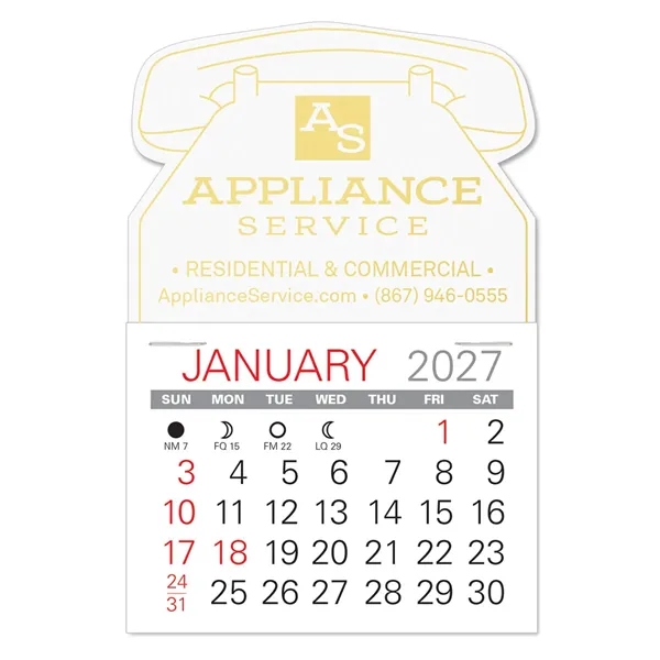 Phone Shape Value Stick Vinyl Self-Adhesive Calendars stick in 24 shapes... from ASI 95280 Warwick Publishing Co / Warwick