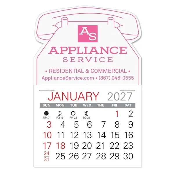 Phone Shape Value Stick Vinyl Self-Adhesive Calendars stick in 24 shapes... from ASI 95280 Warwick Publishing Co / Warwick