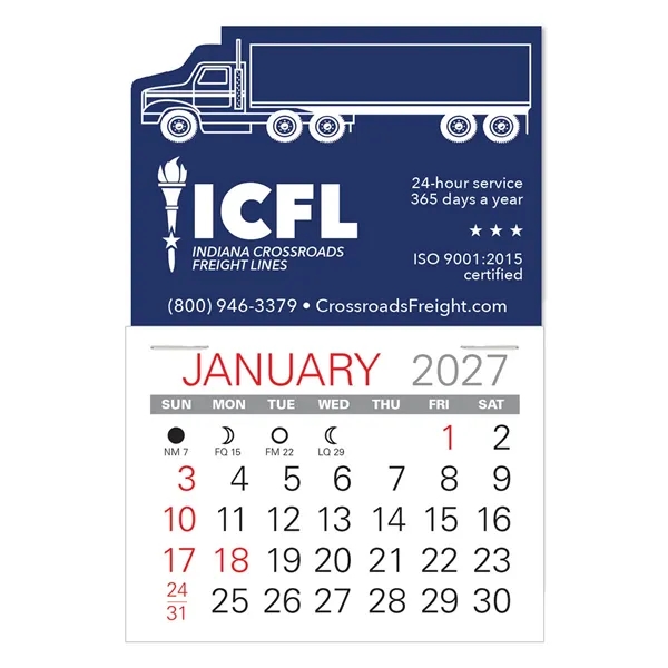 Semi-Truck Shape Value Stick Vinyl Self-Adhesive Calendars stick in 24 shapes... from ASI 95280 Warwick Publishing Co / Warwick