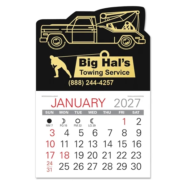 Tow Truck Shape Value Stick Vinyl Self-Adhesive Calendars stick in 24... from ASI 95280 Warwick Publishing Co / Warwick