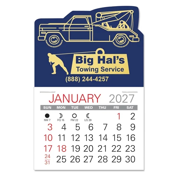Tow Truck Shape Value Stick Vinyl Self-Adhesive Calendars stick in 24... from ASI 95280 Warwick Publishing Co / Warwick