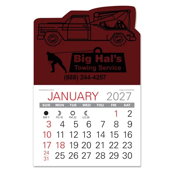 Tow Truck Shape Value Stick Vinyl Self-Adhesive Calendars stick in 24... from ASI 95280 Warwick Publishing Co / Warwick
