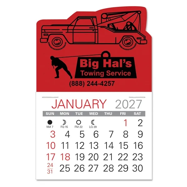 Tow Truck Shape Value Stick Vinyl Self-Adhesive Calendars stick in 24... from ASI 95280 Warwick Publishing Co / Warwick