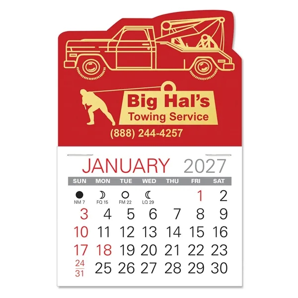 Tow Truck Shape Value Stick Vinyl Self-Adhesive Calendars stick in 24... from ASI 95280 Warwick Publishing Co / Warwick