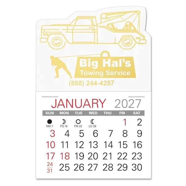 Tow Truck Shape Value Stick Vinyl Self-Adhesive Calendars stick in 24... from ASI 95280 Warwick Publishing Co / Warwick