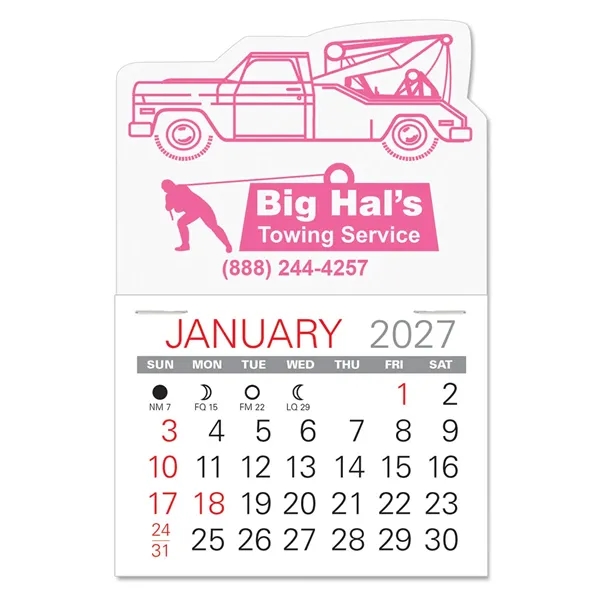 Tow Truck Shape Value Stick Vinyl Self-Adhesive Calendars stick in 24... from ASI 95280 Warwick Publishing Co / Warwick