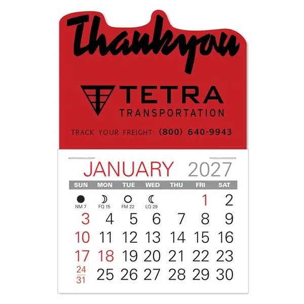 Thank You Shape Value Stick Vinyl Self-Adhesive Calendars stick in 24... from ASI 95280 Warwick Publishing Co / Warwick