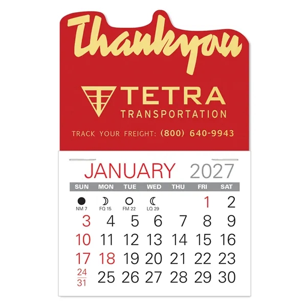 Thank You Shape Value Stick Vinyl Self-Adhesive Calendars stick in 24... from ASI 95280 Warwick Publishing Co / Warwick