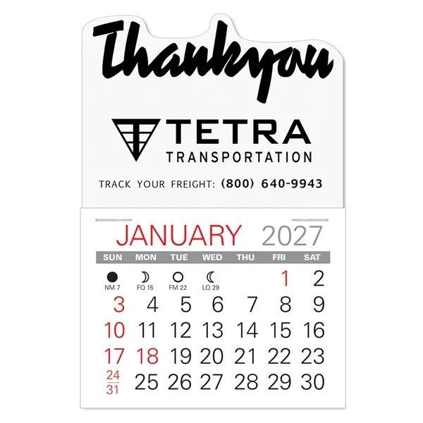 Thank You Shape Value Stick Vinyl Self-Adhesive Calendars stick in 24... from ASI 95280 Warwick Publishing Co / Warwick