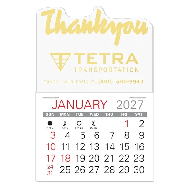 Thank You Shape Value Stick Vinyl Self-Adhesive Calendars stick in 24... from ASI 95280 Warwick Publishing Co / Warwick
