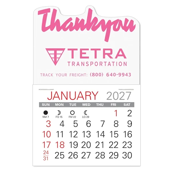 Thank You Shape Value Stick Vinyl Self-Adhesive Calendars stick in 24... from ASI 95280 Warwick Publishing Co / Warwick