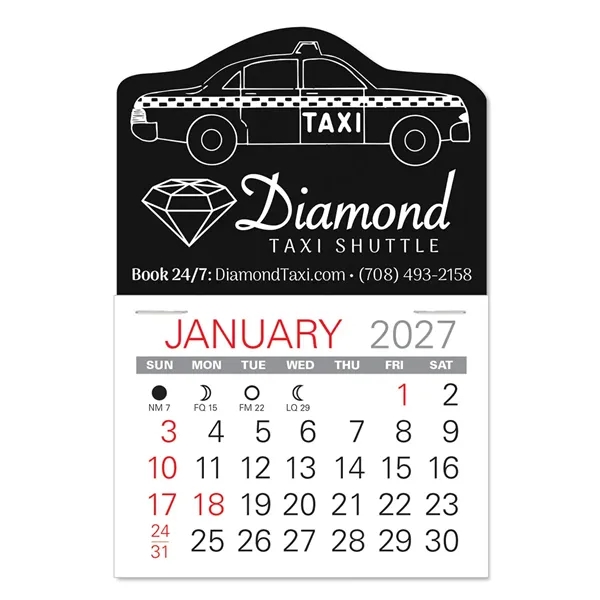 Taxi Shape Value Stick Vinyl Self-Adhesive Calendars stick in 24 shapes... from ASI 95280 Warwick Publishing Co / Warwick