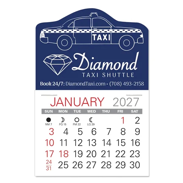 Taxi Shape Value Stick Vinyl Self-Adhesive Calendars stick in 24 shapes... from ASI 95280 Warwick Publishing Co / Warwick