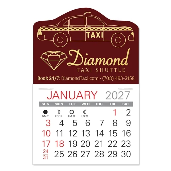 Taxi Shape Value Stick Vinyl Self-Adhesive Calendars stick in 24 shapes... from ASI 95280 Warwick Publishing Co / Warwick