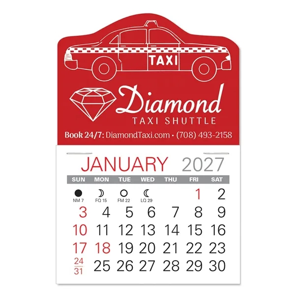 Taxi Shape Value Stick Vinyl Self-Adhesive Calendars stick in 24 shapes... from ASI 95280 Warwick Publishing Co / Warwick