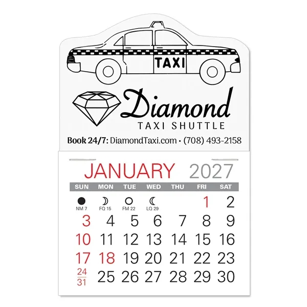 Taxi Shape Value Stick Vinyl Self-Adhesive Calendars stick in 24 shapes... from ASI 95280 Warwick Publishing Co / Warwick