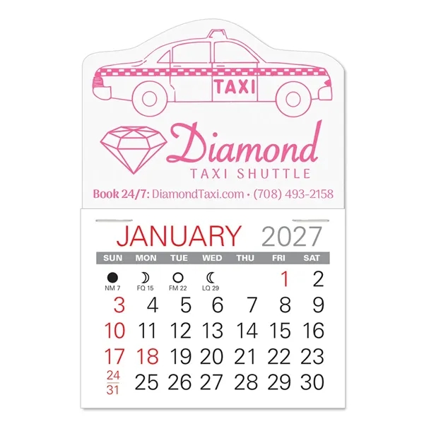 Taxi Shape Value Stick Vinyl Self-Adhesive Calendars stick in 24 shapes... from ASI 95280 Warwick Publishing Co / Warwick