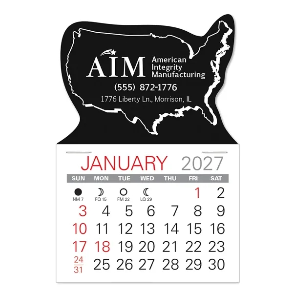 USA Shape Value Stick Vinyl Self-Adhesive Calendars stick in 24 shapes... from ASI 95280 Warwick Publishing Co / Warwick