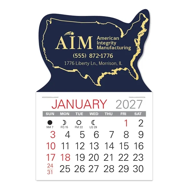 USA Shape Value Stick Vinyl Self-Adhesive Calendars stick in 24 shapes... from ASI 95280 Warwick Publishing Co / Warwick