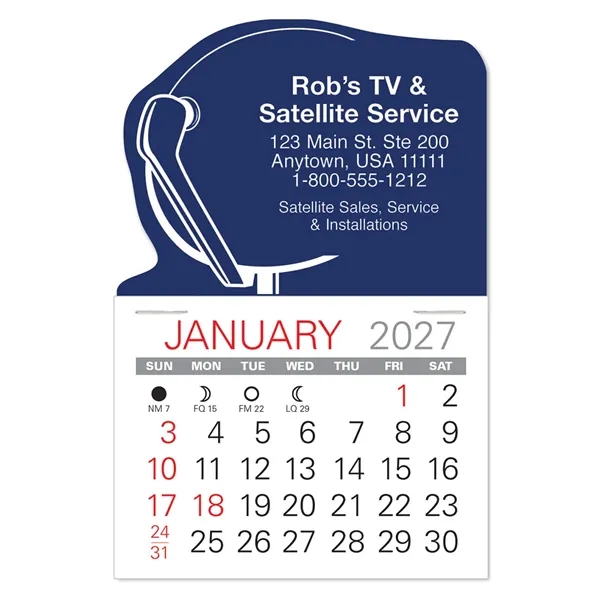 Satellite Shape Value Stick Vinyl Self-Adhesive Calendars stick in 24 shapes... from ASI 95280 Warwick Publishing Co / Warwick