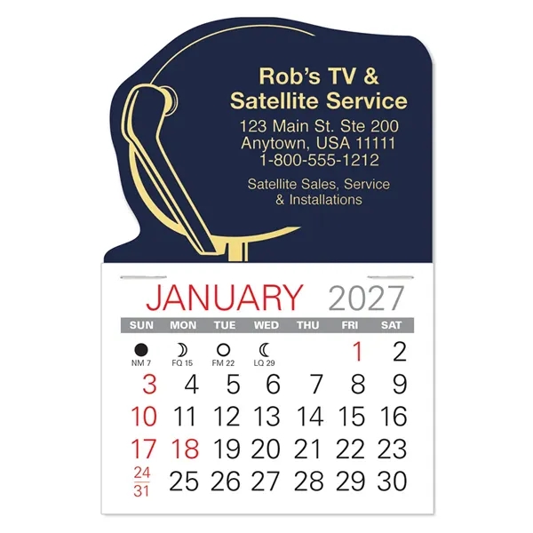 Satellite Shape Value Stick Vinyl Self-Adhesive Calendars stick in 24 shapes... from ASI 95280 Warwick Publishing Co / Warwick