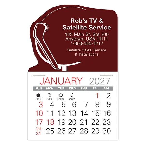 Satellite Shape Value Stick Vinyl Self-Adhesive Calendars stick in 24 shapes... from ASI 95280 Warwick Publishing Co / Warwick