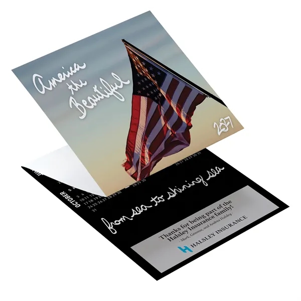 USA Tri-Fold Calendar, 12 pt. smooth white cardstock.  8 stock... from ASI 95280 Warwick Publishing Co / Warwick