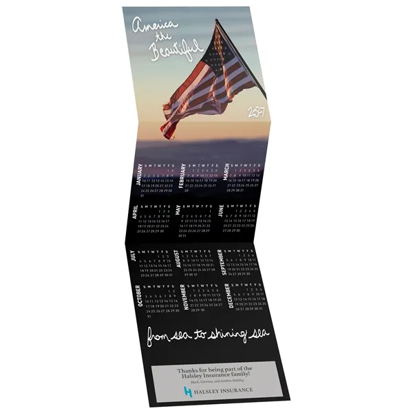 USA Tri-Fold Calendar, 12 pt. smooth white cardstock.  8 stock... from ASI 95280 Warwick Publishing Co / Warwick