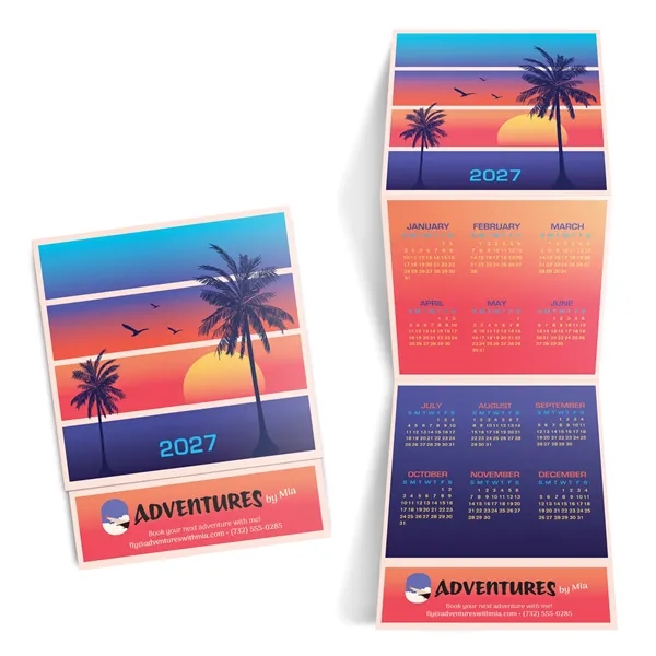 Beach Tri-Fold Calendar printed on 12 pt. smooth finish white cardstock.... from ASI 95280 Warwick Publishing Co / Warwick