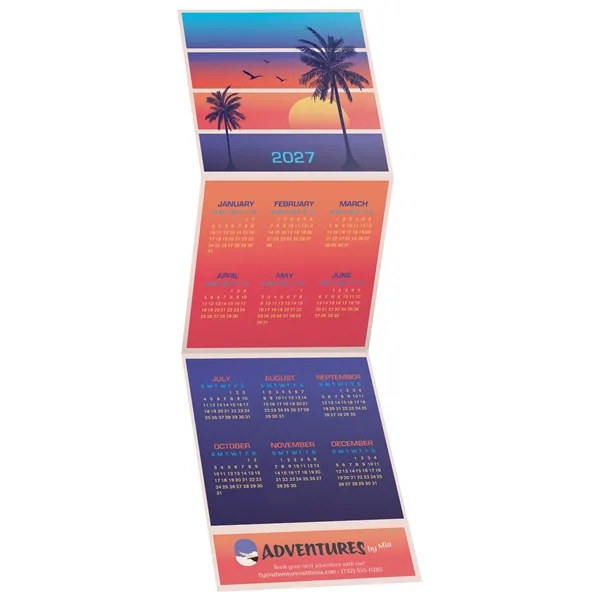 Beach Tri-Fold Calendar printed on 12 pt. smooth finish white cardstock.... from ASI 95280 Warwick Publishing Co / Warwick