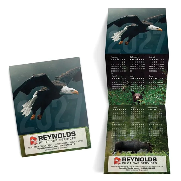 Wildlife Tri-Fold Calendar printed on 12 pt. smooth finish white cardstock.... from ASI 95280 Warwick Publishing Co / Warwick