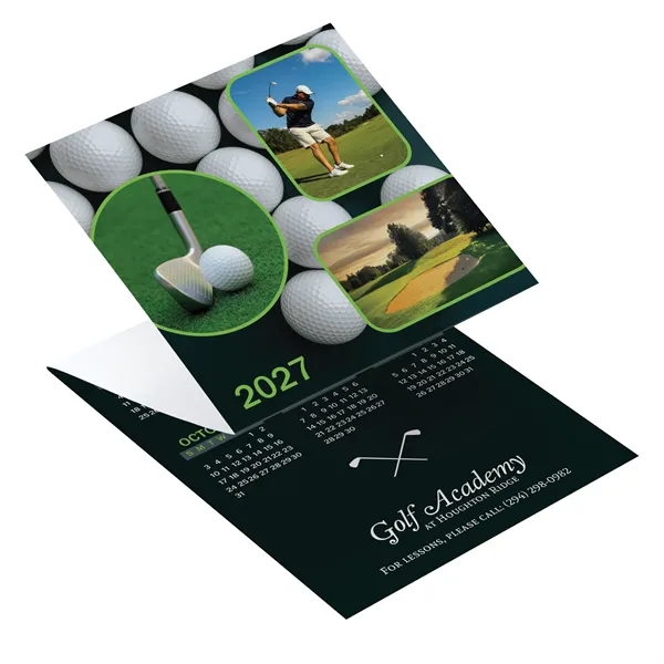 Golf Tri-Fold Calendar printed on 12 pt. smooth white cardstock, 8... from ASI 95280 Warwick Publishing Co / Warwick