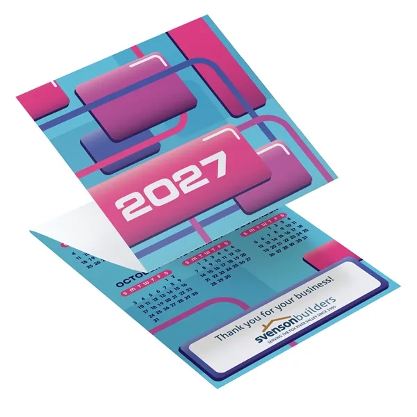 Color Block Tri-Fold Calendar printed on 12 pt. smooth finish white... from ASI 95280 Warwick Publishing Co / Warwick