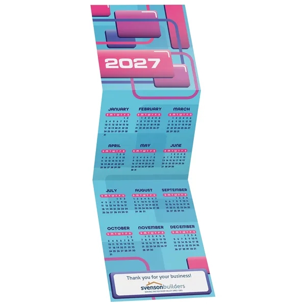 Color Block Tri-Fold Calendar printed on 12 pt. smooth finish white... from ASI 95280 Warwick Publishing Co / Warwick