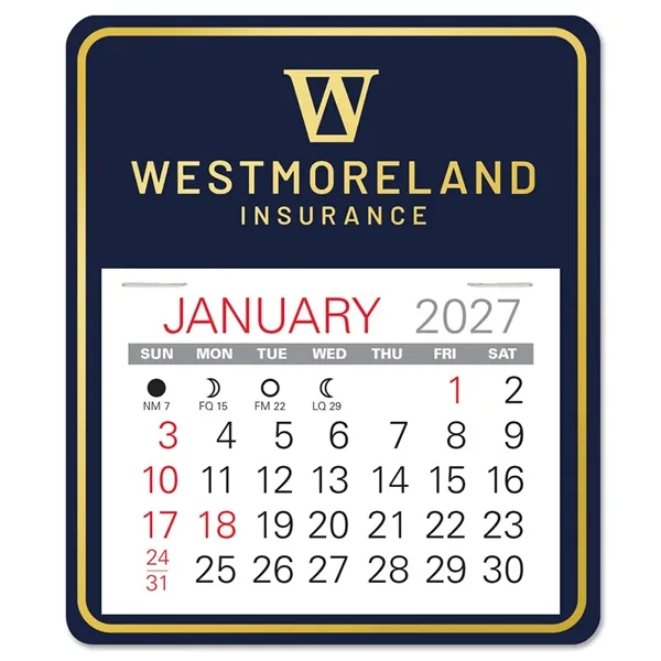 Universal shape self adhering vinyl calendar with 13 month pad,... from ASI 95280 Warwick Publishing Co / Warwick