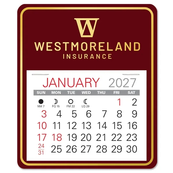 Universal shape self adhering vinyl calendar with 13 month pad,... from ASI 95280 Warwick Publishing Co / Warwick